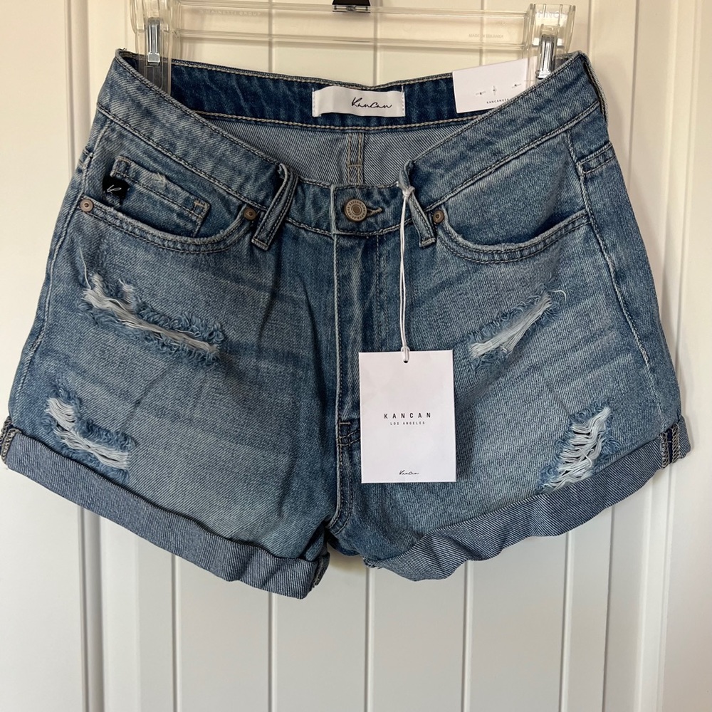 KanCan High Rise Denim Shorts